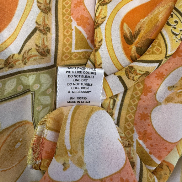 Rose+Olive Button Up Shirt Womens Plus Size 1X Floral Fruit Print Beach Tropical - Picture 6 of 8